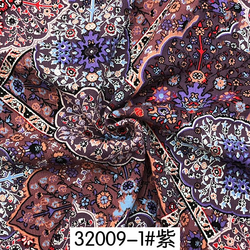 1 meter X 1.35 meter Quality Viscose Fabric Rayon Poplin Dress Shirt Material Wholesale Bohemian holiday style 180g/m