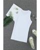 Azura Exchange White Ribbed Tank Top