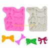 F26C Bows Fondant Molds DIY Dessert Mould Bowtie Silicione Molds Chocolate DIY Kitchen Baking Silicone Mould for Cake Candy