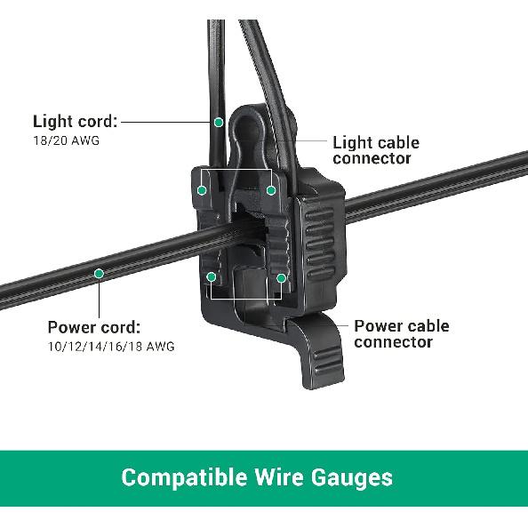 EDISHINE 10-Pack Low Voltage Wire Connector, Landscape Lighting Cable Connectors Waterproof for Landscape Lighting/Pathway Light/Spotlight,