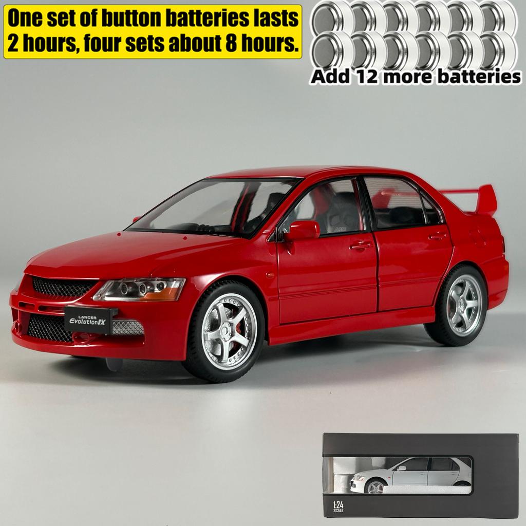 JDM 1:24 Mitsubish Lancer Evolution EVO9 Compact Car Alloy Metal Diecast Model Car Best Birthday Gift For Children's Toy Collect