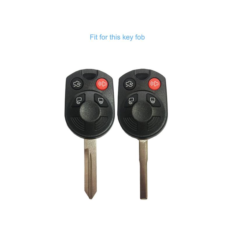 Autoschlüsseletui für Ford Taurus FORO Raptor Explorer 3/4 Tasten Schwarz Weiß Rosa