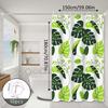 Fresh and Natural Style Turtle Leaf Bathroom Partition Curtain, Bathroom Hanging Curtain, Dry and Wet Separation Curtain