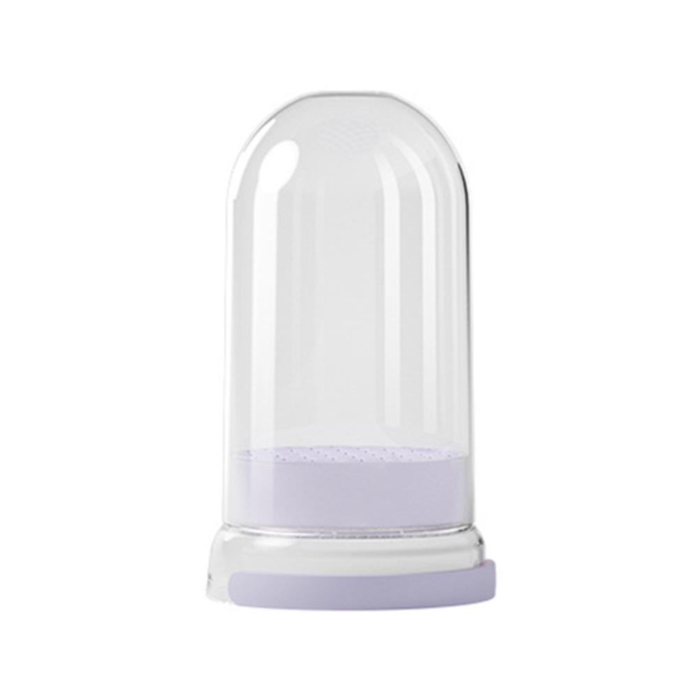 

New ABS Makeup Brushes Storage Box 2 in 1 Rotating Drying Makeup Tools Dustproof Hangable Storage Rack Makeup Tools фиолетовый