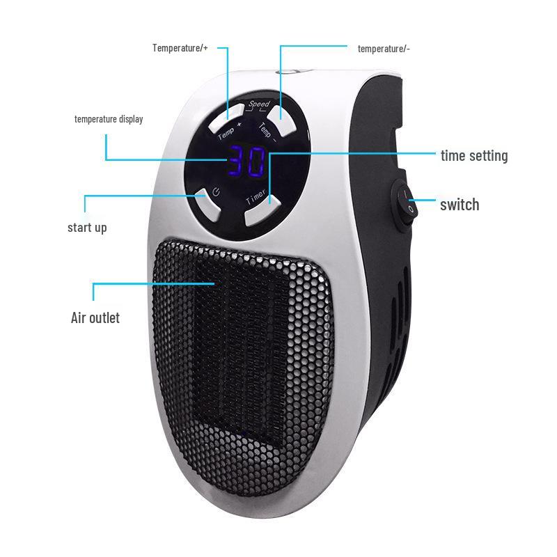 Compact Mini Heater with Remote Control for Home and Office