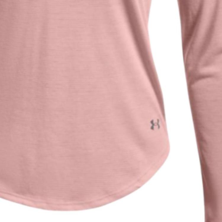 Under Armour Streaker Dry Comfortable Running Long Sleeve T-Shirt With Hollow Back Design Women Tops Pink 1370339-676