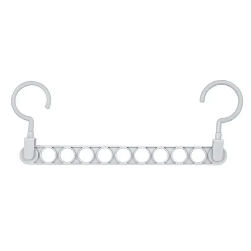 Magic 9-hole Support Circle Clothes Hanger Clothes Drying Rack Multifunction Plastic Clothes Rack Home Storage Hangers 31.5cmx13cm