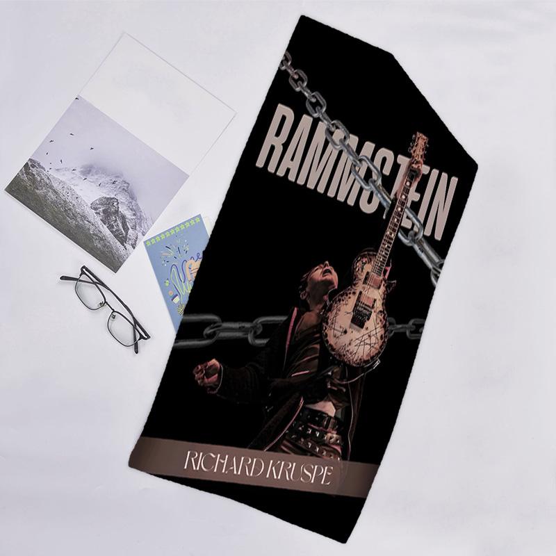 1pc Rammstein1 Beach Towel, Beach and Seaside Swimming Pool Equipment, Fashion Pattern, Rectangular, Travel Essentials