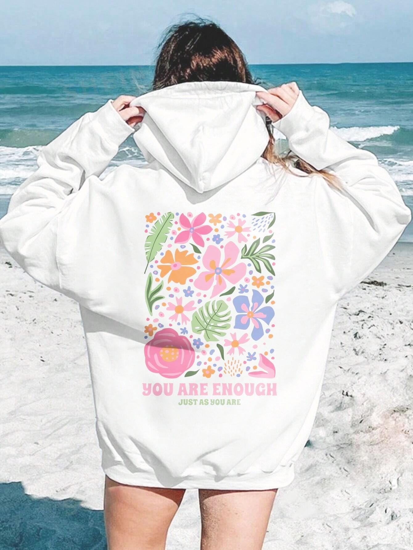 

Женская толстовка с капюшоном Ocean Coconut Tree Printed Fashion Design Свободная повседневная универсальная женская одежда Осень/зима толстовка с капюшоном S серебряный