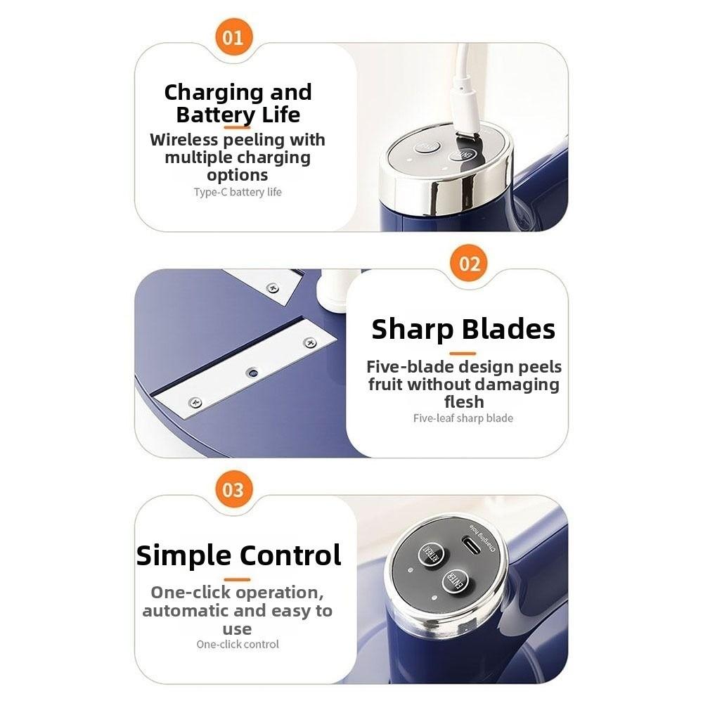 Automatic Electric Garlic Peeler One-Touch Egg Beater Multifunctional Fruit Peeler Machine  Peach