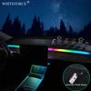 Für Tesla Model 3/Y 2017-2023 Streaming Ambientebeleuchtung Armaturenbrett Flow Light Fernbedienung/APP-Steuerung USB Ambiente-Streifenlampe Dekoration