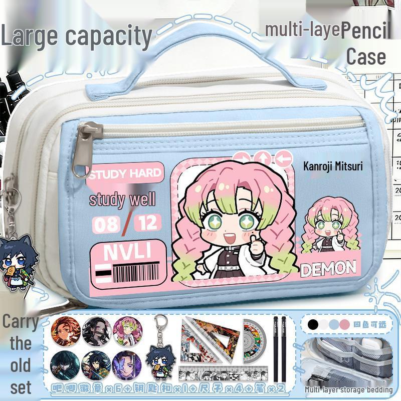Demon Slayer Mitsuri Kanroji Large Capacity Pencil Case for Students
