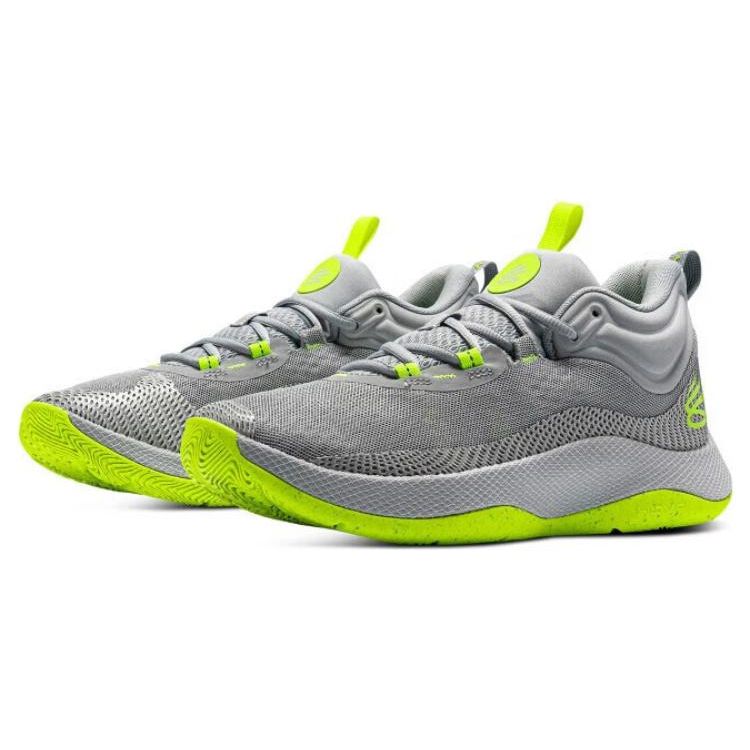 Under Armour Curry HOVR Splash Fashion Versatile Shock Absorption Non-Slip Wear-Resistant Mid-Top Basketball Shoes Men Sneaker Gray Green 3024719-104