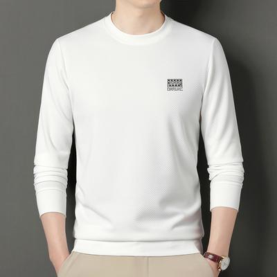 Young and Middle-aged Men's Sweatshirts Spring and Autumn Loose Round Neck Men's Long-sleeved T-shirts Korean Style Trendy Tops Bottoming Shirts