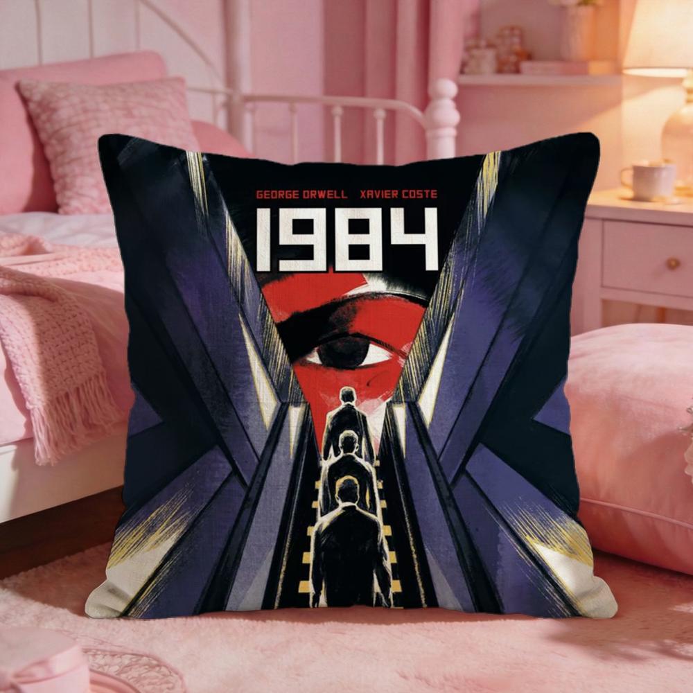 Nineteen FightyFour Cushion Cover Premium Comfort Reversible Pillow Cove Two In One Design For Any Room Car Interior