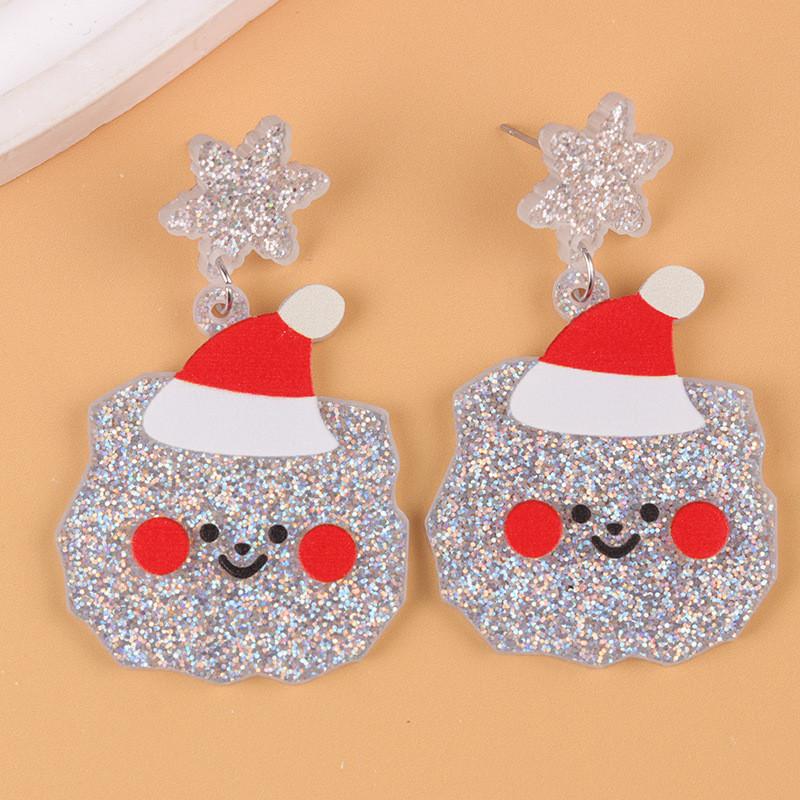 Christmas Earrings Collection With Santa Stars Bells And Bear Shapes For Women