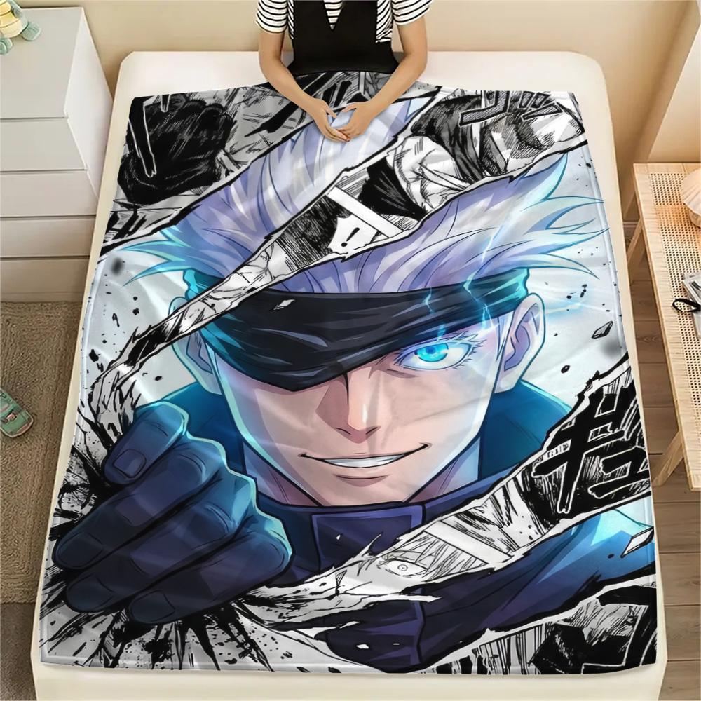

Satoru Gojo Flannel Blanket, Fit for Home Decor, Ideal Gift for Jujutsu Kaisen Fans, Warm Comfortable Sofa Throw 75x90cm