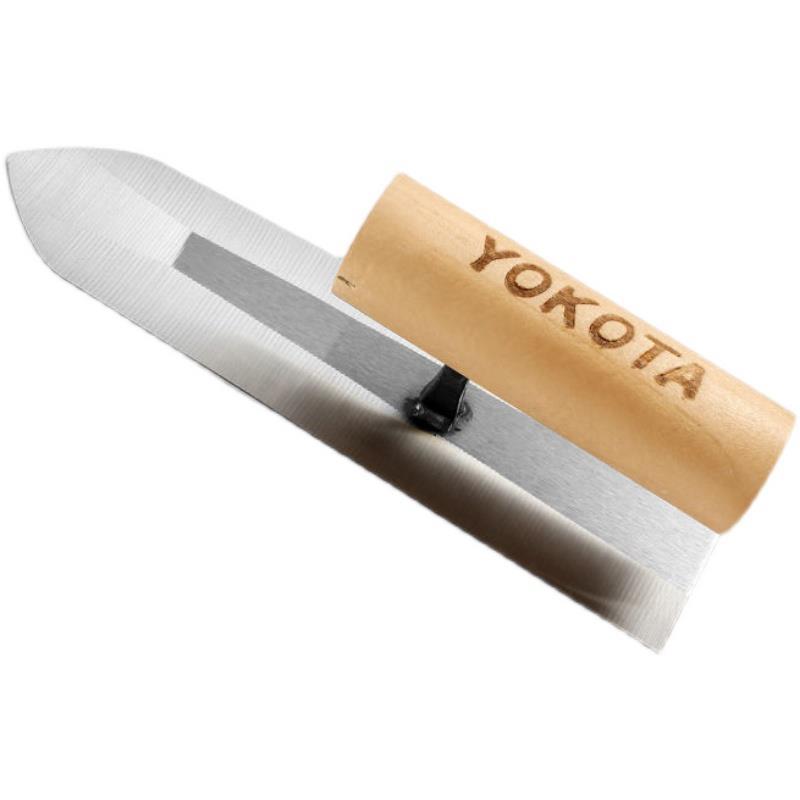 Stainless Steel Press Knifes with Wooden Handle Thickening Trowel Pure Manual Scraping Putty Cement Mortar External Wall Push Kn