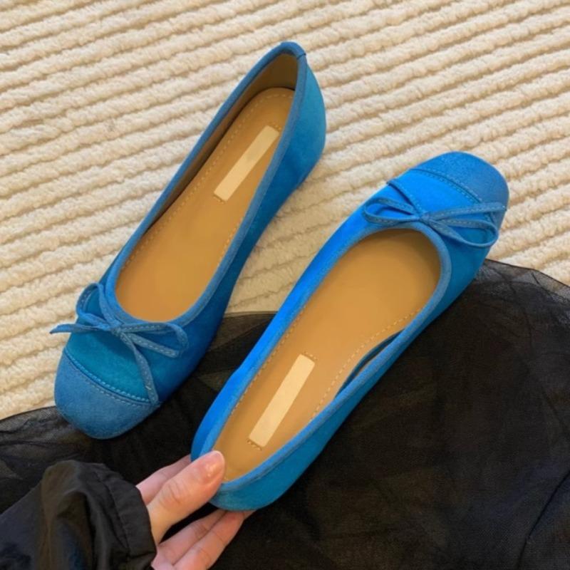 

Мода Женская Мода Балетки Весна Новые Круглый Носок Мелкий Вырез Бант-бабочка Мягкая Подошва Противоскользящие Износостойкие Одинарные Туфли 39 синий