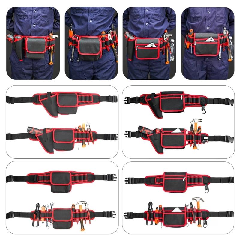 Electrician Tool Pouches Tool Belt Pouches Multiple Pockets Tool Organizers Attachment Pouches for Technician Maintenance