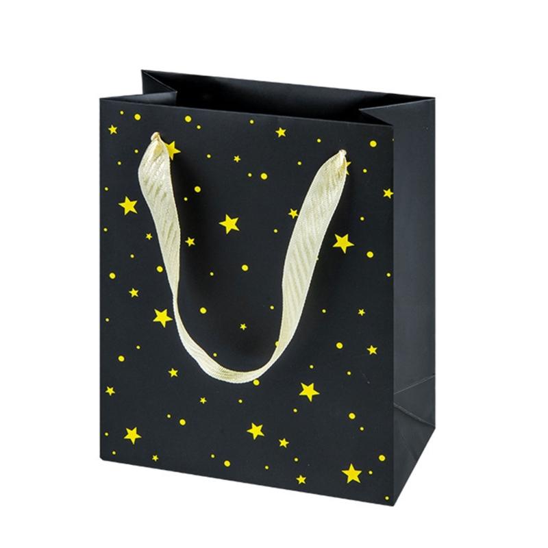 10 Pieces Multicolors Paper Bags Stylish Holiday Present Storage Pouches Handmade Assorted Color Gift Bag with Handles