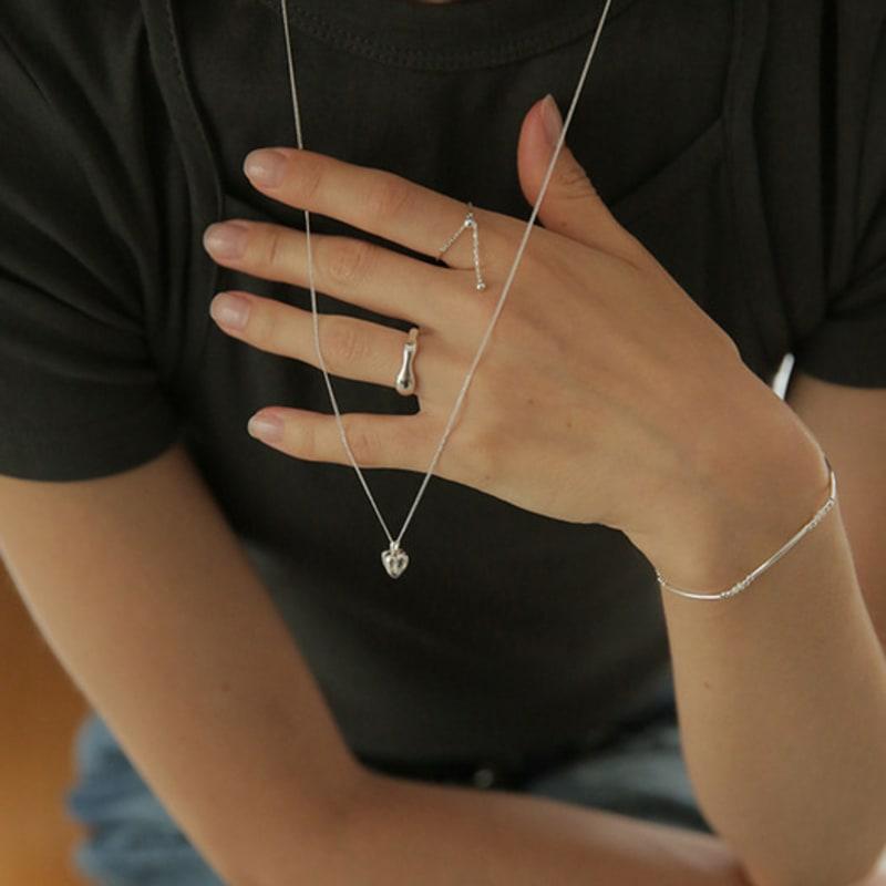 modernlike silver 925 pepper long necklace