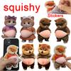 Squishy Belly Stickers Kawaii 3D Cat Dog Stickers Motorcycle Phone Car Skateboard Laptop Decal Sticker Collision Prevention Toy