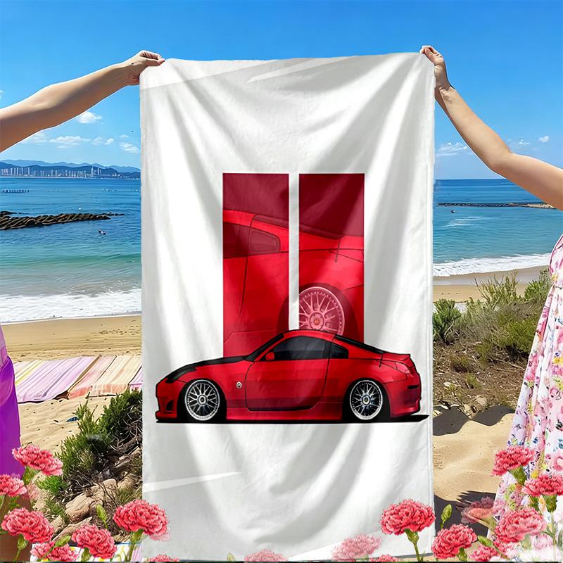 Fast & Furious Print Beach Towel, Versatile Lightweight Absorbent Beach Towel for Pool Surf Yoga Bathroom, Perfect Birthday Holiday Gift
