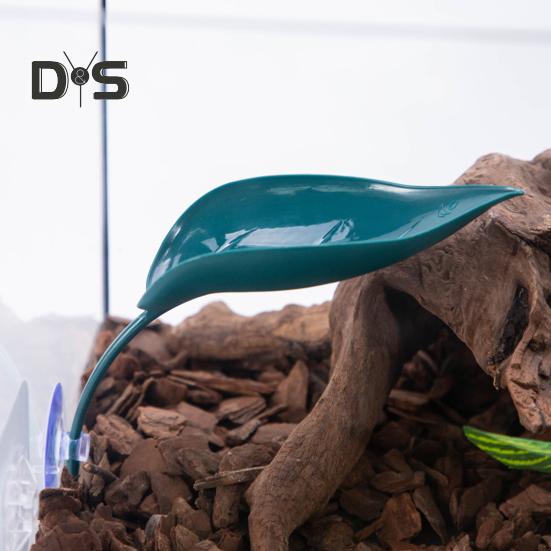 Sonnenplattform für Schildkröten in Blattform, Sonnenplattform für Bartagamen mit Saugnäpfen, Zubehör für Laubfrösche als Dekoration für Leopardgecko-Aquarien, 3 Stück