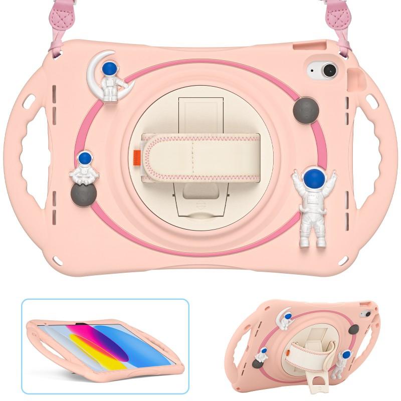 IPad 10th Generation 10.9 Inch Case 360 Rotating Astronaut Silicone Stand Protective Cover