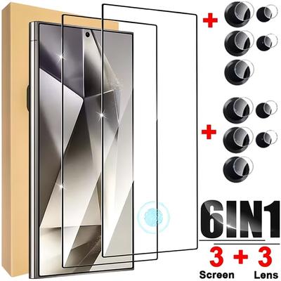 6IN1 Lens Film Screen Protector Films For Samsung Galaxy S25 Ultra Plus S25Plus Tempered Glass HD Lens Protector Film Full Cover