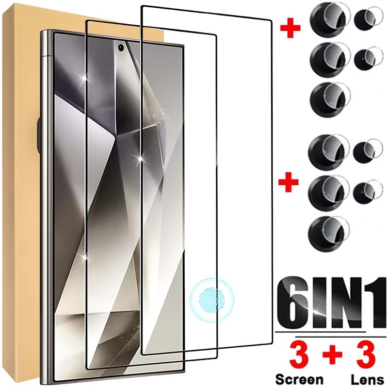 6IN1 Lens Film Screen Protector Films For Samsung Galaxy S25 Ultra Plus S25Plus Tempered Glass HD Lens Protector Film Full Cover