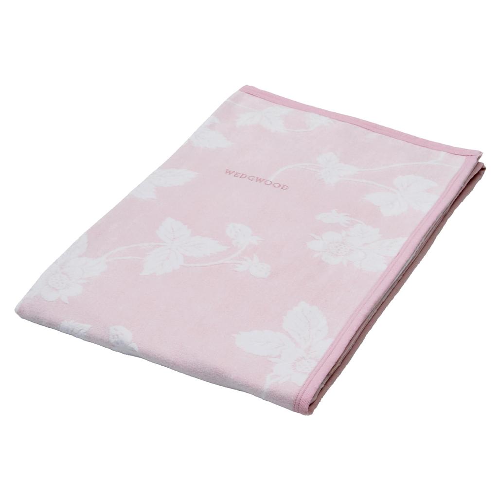Nishikawa Einzelne waschbare Baumwolldecke, 100% Baumwolle, Wedgwood Wild Strawberry, Weich, Hergestellt in Japan, Rosa, FQ05901600