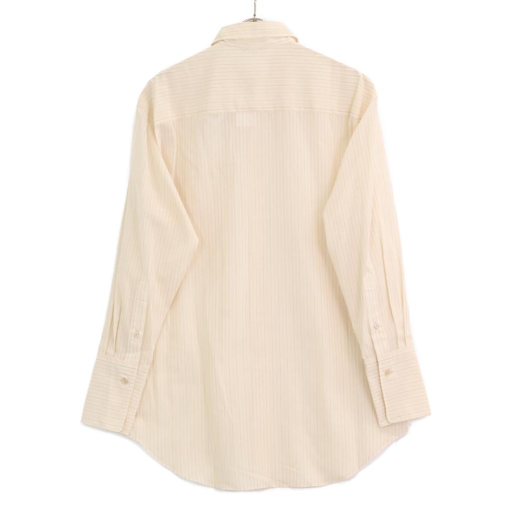 AURALEE A24Stainless Steel04OS HARD TWIST FINX ORGANDY STRIPE SHIRT tops 0 beige stripeUsed