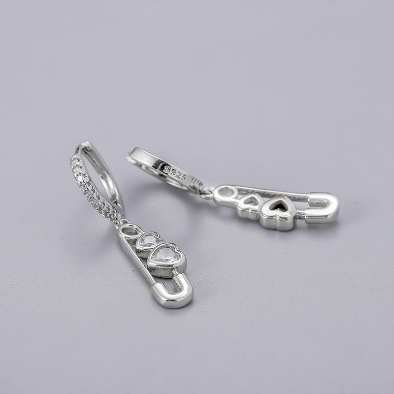 

ANENJERY циркон сердце булавка длинный кулон серьги-кольца женские креативные украшения ручной работы