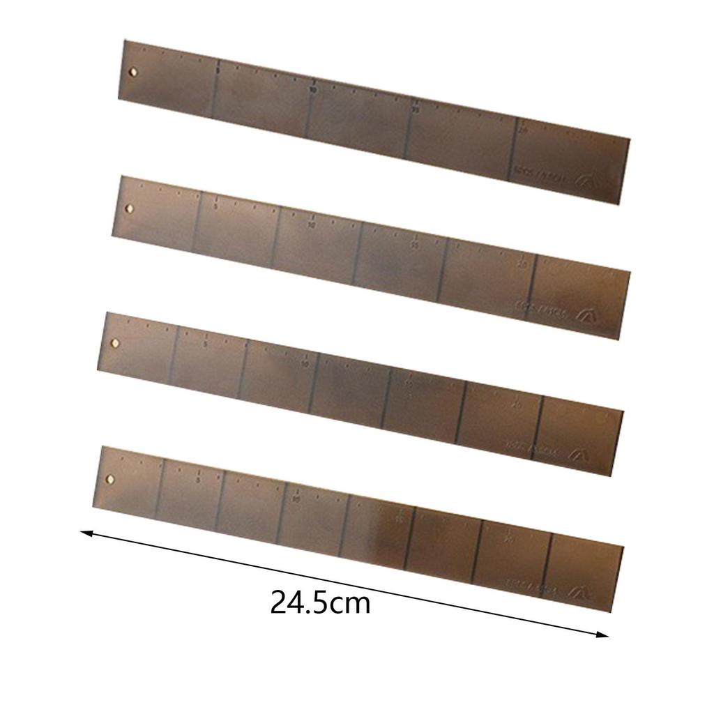 4Pcs Biscuit Cake Rolling Mold Professional Clear Graduated Scale Balance Ruler for Kitchen Wedding Restaurant Pastry Pizza