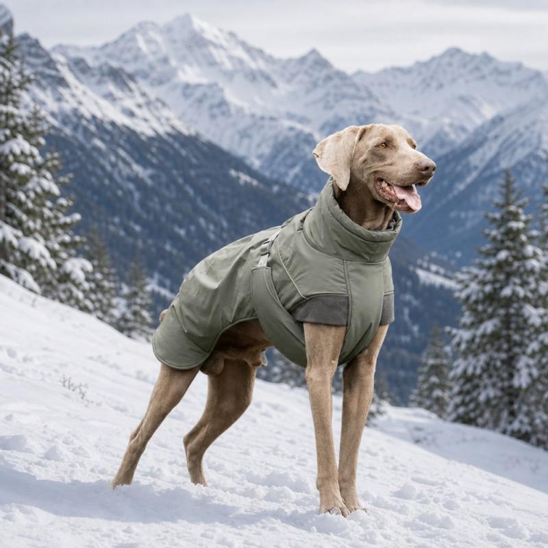 Thick Winter Dog Vest Coat Large Breeds Outdoor Waterproof Warm Cotton Padded Sleeveless Jacket