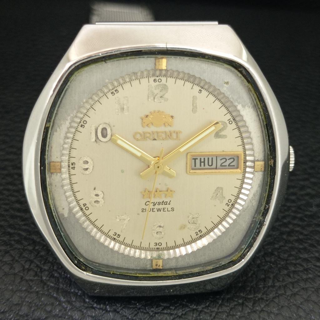 Orient CRYSTAL AUTOMATIC 48740 JAPAN MENS VINTAGE ORIGINAL DIAL WATCH A704891-1
