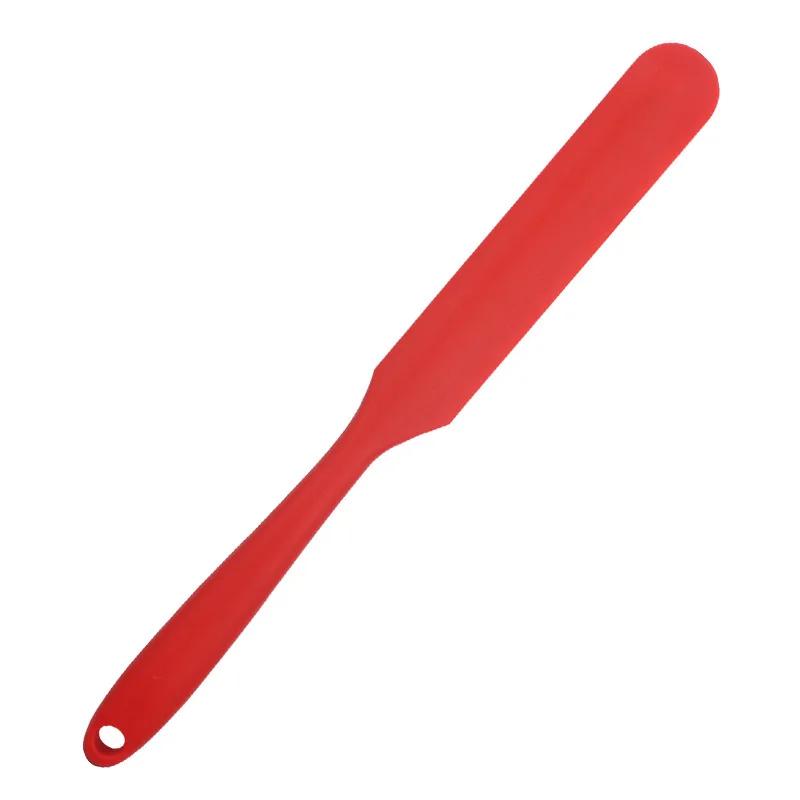 

JUSTINLAU Silicone Long Scraper Food-grade Cream Butter Jam Mixing Spatula Cake Removal knife Home Multi-color Baking Tools красный