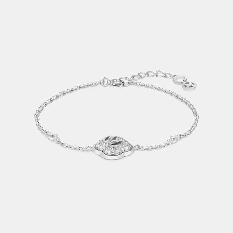 METROCITY JEWELRY Happy Rosa Sterling Silver White Bracelet A251SB2088WPH