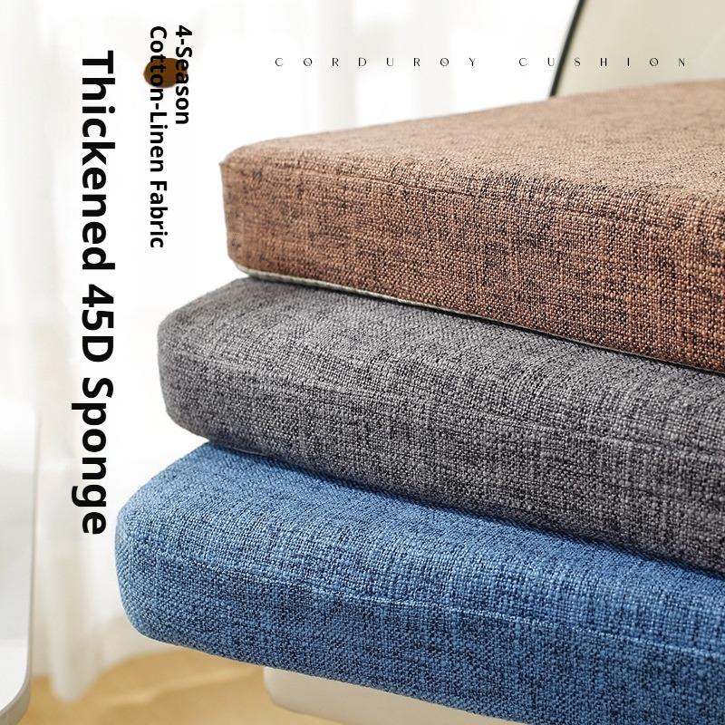 Seat Dining Chair Cushion Imitation Cotton and Linen Four Seasons Long Sitting Fart Cushion Restaurant Chair Cushion