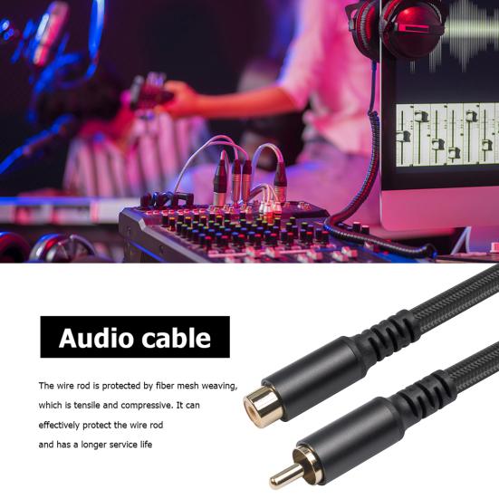Cavo di Estensione AV Alta Fedeltà Trasmissione Stabile Senza Perdite Plug and Play RCA Maschio a Femmina Testa a Fiore Estensione Linea Coassiale per Altoparlante