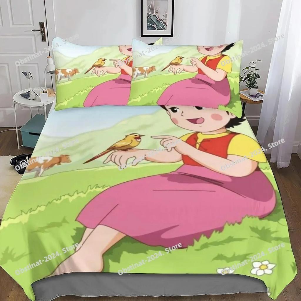 Heidi and Family Duvet Cover SetHeidi Bedding SetHeidi The Girl From The Alps BeddingBedroom Decoration for Children Adults