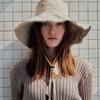 Poesiedame [The Shelter] Linen Wide Bucket Hat_oatmeal