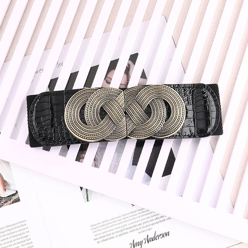 Trendy Retro Wide Waist Seal Ladies Decorative Elastic Belt Decorative Belt