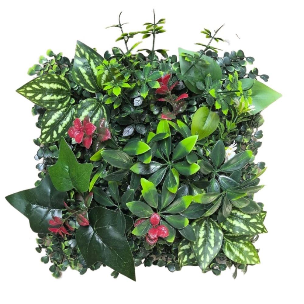 DIY Artificial Plant Wall Panel Sunflower UV Protection Artificial Eucalyptus Carpet 25*25cm No Watering