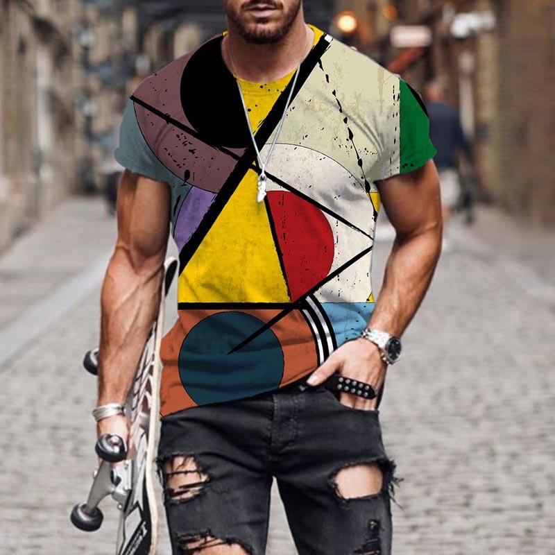 Summer Outdoor 3D Printing Men's Round Neck T-shirt Fashionable Military Style Versatile Soft andBreathablePolyesterShortSleeve