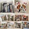 Short Plush Material Pillowcaseadorable Animal-Printed 2D Flat-Printed Pillowcases For Cozy Home Decor Sofa Seat Mattress Cover,