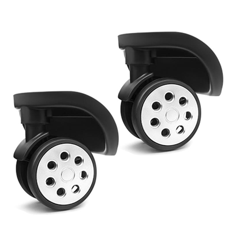 2Pcs Trolley Casters Replacement Heavy Duty Roller Wheel for Luggage Box Suitcase 360 Degree Swivel kit SilentWheel