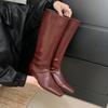 Winter New Brand Women Long Boots Fashion Round Toe Slip On Ladies Knee-high Boots Soft Heel Knight's Boots Shoe